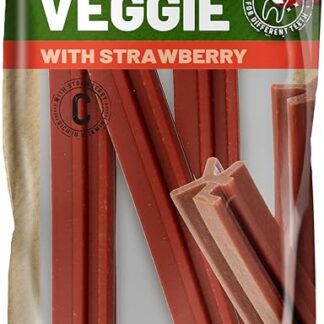 Bastoncini per cani – Veggie Stick alla fragola – 18cm – 150g – snack salutare – senza glutine – forma originale