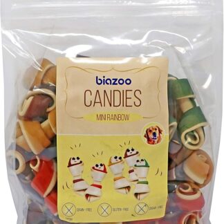 biozoo Gomme Ossa Nodi Arcobaleno Mini 495 GRS 33U Snack per Cane