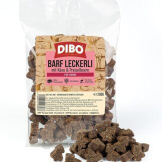 DIBO BARF - Deliziosi con formaggio e mirtilli rossi, 200 g, per cani sani, snack per cani, dolcetti natalizi, snack natalizii, divertimento nel periodo prenatale e idea regalo