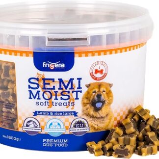 Frigera - Snack per cani - Semi-Moist Soft Treats Agnello e Riso Large 1800 g