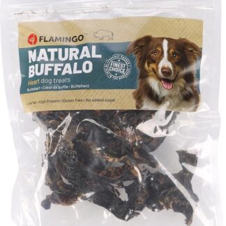 Flamingo Dolcetti Natura per Cane Cuore di Bufalo fette 200 gr - senza glutine - senza zuccheri aggiunti e coloranti o conservanti