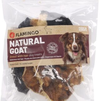 Bastoncini per cani – Snack Nature Naso di capra con pelo – 150g – senza glutine – senza zuccheri aggiunti – supporta denti e digestione