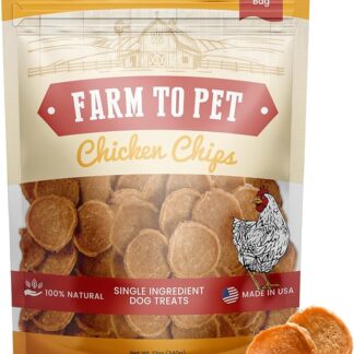 One Bark Foods LLC Farm to Pet Training Treats Chicken Chips, monoingrediente, magro, tutto naturale, salutare per cani di taglia piccola, media, grande e cucciolo, Made in USA
