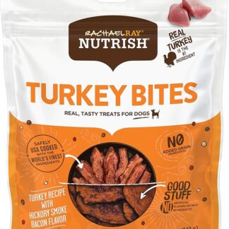 Rachael Ray Nutrish - Snack per cani con pancetta di tacchino affumicato, ricetta con pancetta di tacchino affumicato in noce americano, 350 ml, senza cereali
