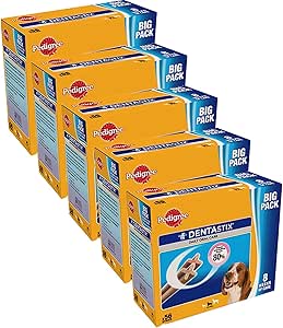 DENTASTIX Per cani di taglia media, 56 confezioni da 5 (280 bastoncini)