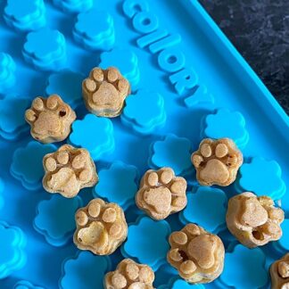 Collory Mini zampa (1,5 cm) in silicone per dolci, biscotti per cani, stampo per cioccolato, stampo per caramelle, materiale antiaderente e di qualità alimentare (senza BPA) (grigio)