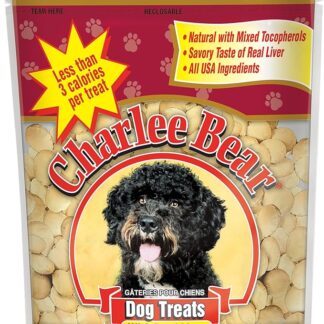 Charlee Bear Original Crunch Beef Liver Dog Treat, 16 oz bag – Made in USA, Natural Training Treats