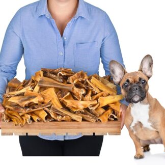 Cuoio capelluto di manzo per cani 12 cm 5 kg (circa 115-125 pezzi) | Snack da masticare essiccati di cuoio capelluto di manzo | 100% naturale | Essiccato all'aria | Senza cereali