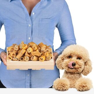 Chip per la pelle di maiale per cani, 1 kg (circa 75 – 85 pezzi) | spuntino croccante in 100% maiale | cura dentale naturale | senza cereali e senza additivi