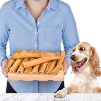 Crocchette in pelle di maiale, 20 cm, 10 pezzi, spuntino naturale per cani di tutte le taglie