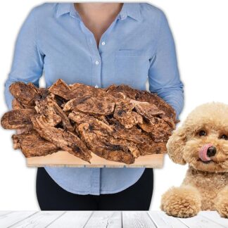 Linguetta di maiale per cani, 1 kg (circa 40 – 45 pezzi) | articolo da masticare | 100% naturale | essiccato all'aria | senza cereali e a basso contenuto di grassi | ipoallergenico