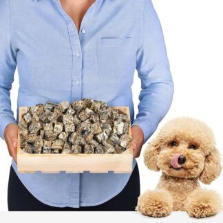 Cubo di merluzzo per cani 1 kg (circa 190 – 210 pezzi) | spuntino essiccato in 100% merluzzo bianco | ricco di omega-3 & omega-6 | naturale e senza additivi