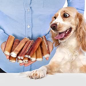 Peni di manzo per cani 12 cm Taglia L 10 pezzi (400g) | Snack da masticare naturali e inodori | Duraturi e senza cereali | 100% manzo | Per cani di taglia media