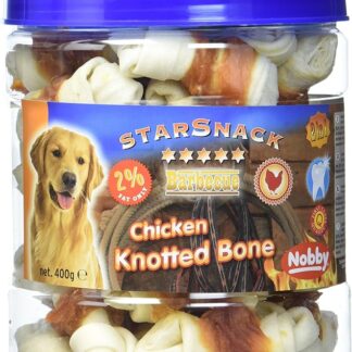 Nobby STARSNACK Barbecue Chicken Knotted Bone Barattolo 400 g