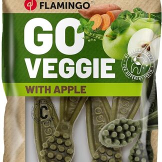 Bastoncini per cani – Snack Veggie Spazzolino con Mela Verde – 12,5cm – 160g – senza glutine – favorisce l’igiene dentale
