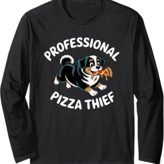 Bernese Mountain Dog Pizza Ladro Cibo Amante dei cani Maglia a Manica