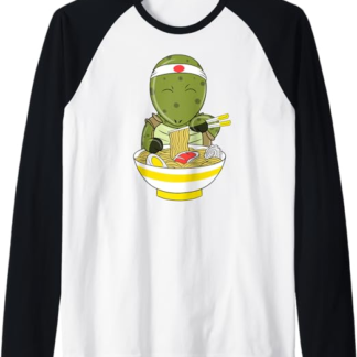 Ramen Tartaruga Animale Domestico Maglia con Maniche Raglan