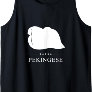 Cane Pechinese Bianco Silhouette Canotta