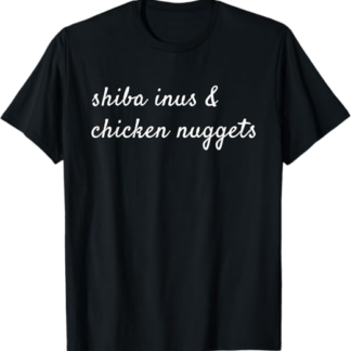 Shiba Inu And Chicken Nuggets Cane Maglietta