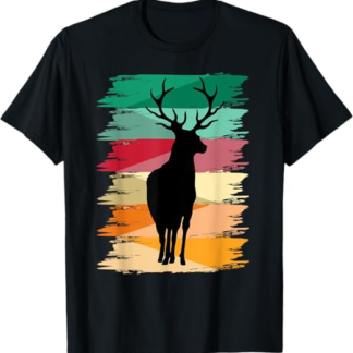 Fauna Selvatica Natura Foresta Animale Renna Retro Cervo Maglietta