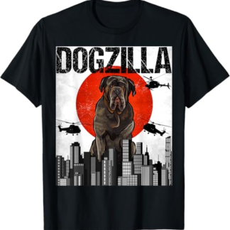 Canezilla Dogzilla Giapponese Mastino Napoletano Maglietta