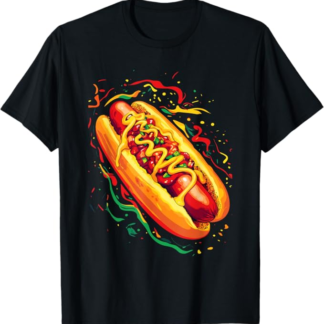 Delizioso snack da fast food - hot dog Maglietta