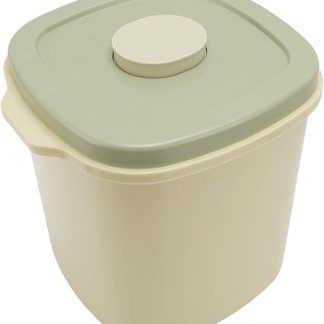 Контейнер для хранения корма для собак Fockety, 6 л, 11,42 x 10,24 x 11,81 дюймов, герметичный, большой объем, с мерным стаканчиком, светонепроницаемый, прессованной формы, для собак и кошек.