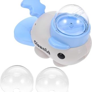 Интерактивный диспенсер для лакомств Toyvian в виде кита с вращающейся кормушкой, управляемой нажатием кнопки, для дрессировки питомцев и точного дозирования корма для здорового питания.
