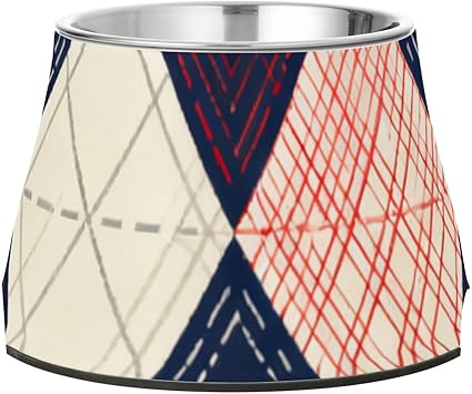 Миска для кормления домашних животных Poker Cowboy Plaid Pet Bowls, приподнятая миска из нержавеющей стали для медленного кормления собак.