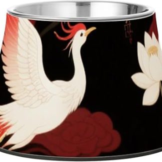 Красные и золотые миски для корма для домашних животных Phoenix, нескользящая миска из нержавеющей стали для собак, кошек, кроликов, птиц, с усами. Plato de comida para perros (Миска для еды для собак)