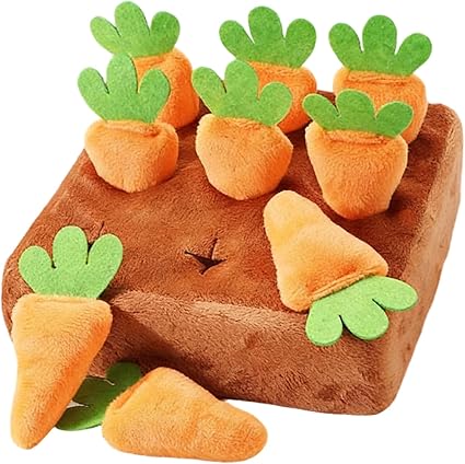 Интерактивный коврик для собак с морковкой, коврик для лакомств - помогает избавиться от скуки, подходит для тренировок по боксу, досуга, для дома, помещения, гостиной и для умственной тренировки.