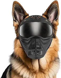 Dog Goggles with Face Shield for Large Breed, Dog Mask Cool Headgear for Halloween Cosplay