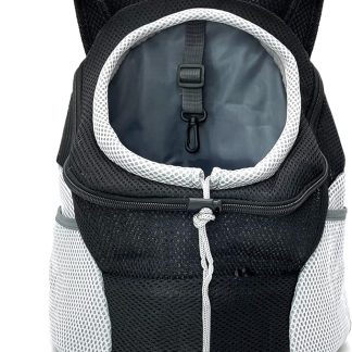 Fhiny Dog Carrier Backpack, Comfortable Doggy Front Backpack Pet Puppy Carrier Travel Pack with Breathable Head Out Design and Padded Shoulder for Walking Biking Hiking Camping