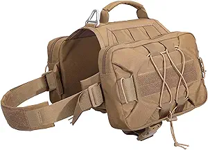 EXCELLENT ELITE SPANKER Dog Pack Hound Dog Saddle Bag Backpack for Travel Camping Hiking Medium & Large Dog with 2 Capacious Side Pockets(COB-L)