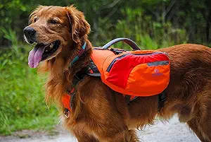 Bark Brite Multi-Purpose Dog Backpack Life Jacket (Size Large)