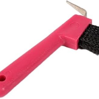 Shires EZI-GROOM Hoof Pick/Brush Pink