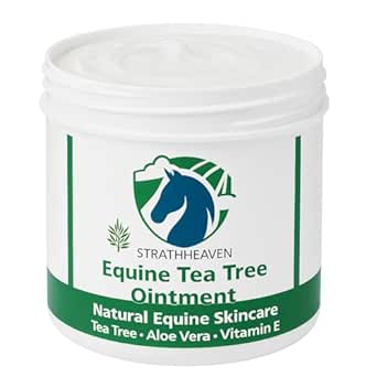 Strathheaven Equine Tea Tree Ointment – Natural Antiseptic Skin Balm with Tea Tree, Aloe Vera & Vitamin E – Soothes Irritation, Promotes Healing, Repels Insects – Natural Horse Skin Care