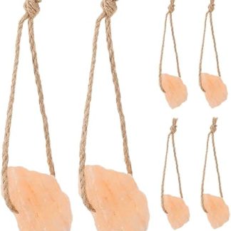 CLISPEED Pink Mountain Salt Lick Block 6pcs (30-50g Each) Natural Mineral for Horses Cattle Deer Livestock Boredom Relief Animal Salt and Mineral Blocks