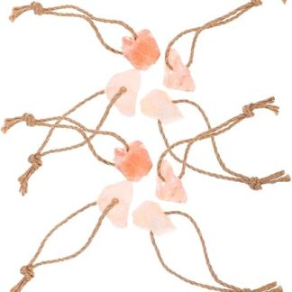 8pcs Natural Mineral Salt Blocks Hanging Rope Animal Lick Salt Blocks for Horse Cattle Goat Sheep Deer about