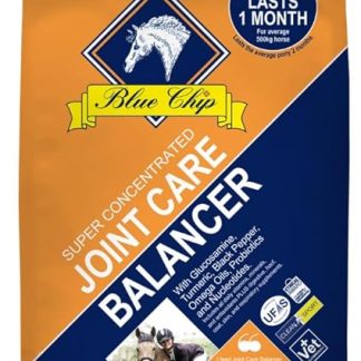 Blue Chip Joint Care Feed Balancer (Super Concentrated) 3kg. Complete & balanced horse feed with joint support turmeric, glucosamine, black pepper & natural oils, very low starch/sugar molasses FREE!