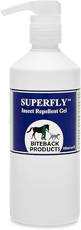 Biteback Products 'Superfly'® - Picaridin Insect Midge Horse Fly Repellent Gel Pump, Icaridin Fly Repellent, Enriched with Lavandin Oil for Midge, Mosquito & Bug Triple Defence, Safe for Skin - 500ml