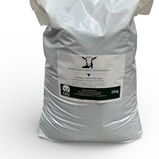Seaweed Organic Granular Supplement, Natural Plant & Animal Nutrition, Rich in Vitamins, Minerals, Trace Elements, Suitable for Pets, Livestock, Gardening, Eco-Friendly Packaging, Non-GMO - 25kg