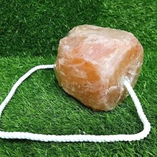 Himalayan Natural lick salt 6 lbs on rope for horse, cattle, deer, cows and goats.