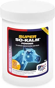 Equine America (1kg) Super So Kalm Calming Behaviour Supplement For Horses. Natural Ingredients To Reduce Stress With Magnesium, Calcium and Vitamin B1. Ideal for Horses When Competing Or At Home.
