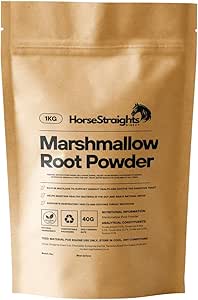 Marshmallow Root Powder for Horses Hindgut Soothing Ulcer Prone Support & Respiratory Comfort 1KG HSD Horse Straights Direct