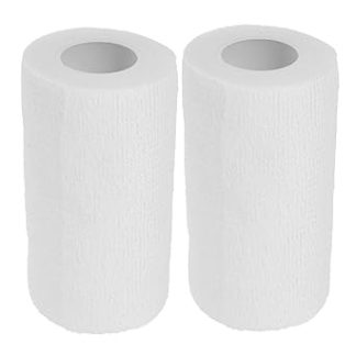 ibasenice 2 Rolls Self Wrap for Sports Injury Care Breathable Vet Tape for Horse Cow for Wound Support
