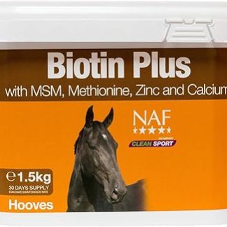NAF Biotin Plus 1.5kg – Hoof Supplement for Horses – Supports Strong, Healthy Hoof Growth – With Biotin, Methionine & Zinc – Daily Equine Hoof Care Formula