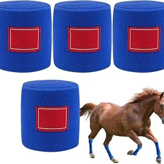 Générique Horse Bandages | Self Adhesive Bandage for Horse, 4 Soft and Flexible Protective Bands for Training Recovery Hiking Care Stable Competition Equestrian Equestrian Events