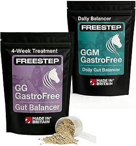 Complete Gut Health Bundle for Horses, Ulcer Treatment and Daily Hindgut Maintenance with Magnesium Oxide and Carbonate, Molasses Free Digestive Support