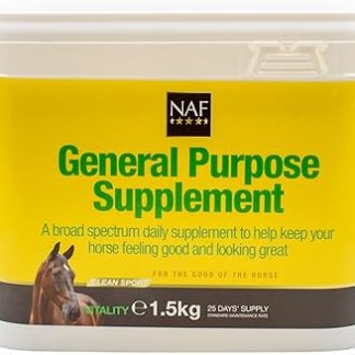 NAF General Purpose Supplement 1.5kg – Daily Vitamin & Mineral Support for Horses – Supports Condition, Coat Health, Hoof Strength & Overall Wellbeing